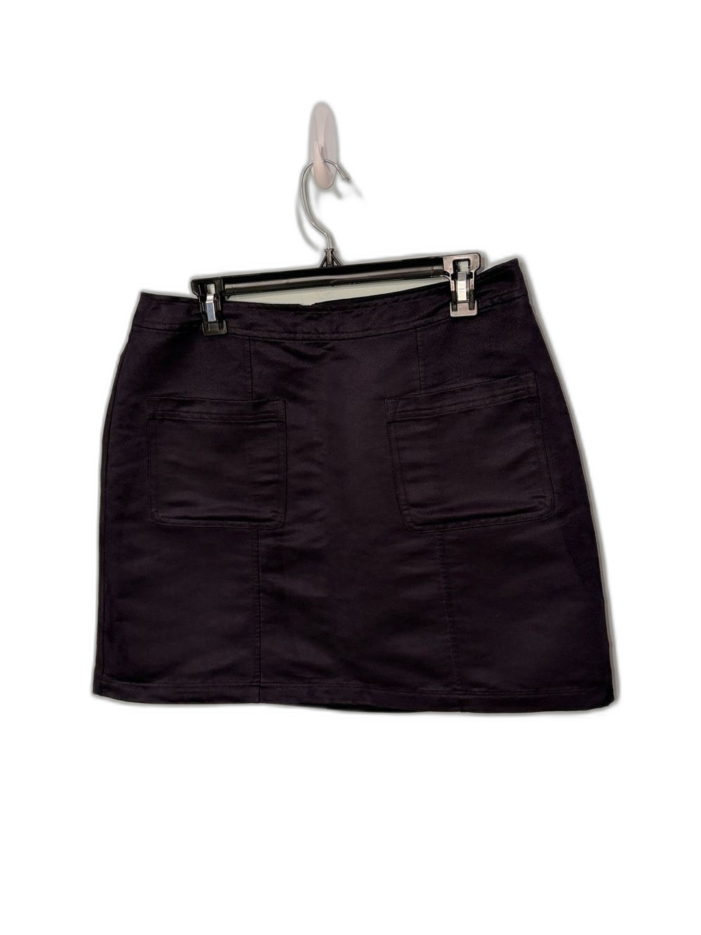 Old Navy Classic Black Pocket faux suede Mini Skirt Size 12